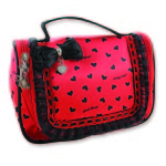 Glitzy Hearts Cosmetic Bag w/Hanger