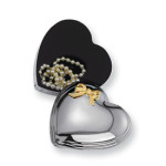 Gold-tone Bow Lift-off Lid Heart Jewelry Box