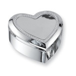 Bordered Lift-off Lid Heart Jewelry Box