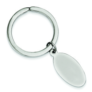 Silver Oval Key Chain