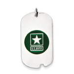 Sterling Silver US Army Star Dog Tag